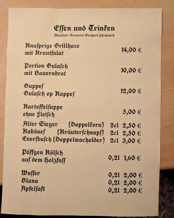 Malzbier-Brauerei Gerhard Fischenich